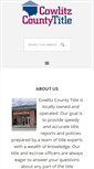 Mobile Screenshot of cowlitztitle.com